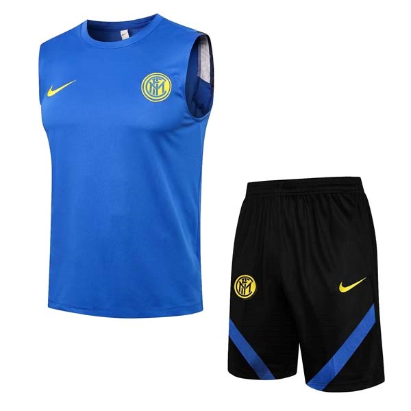 Trikot Inter Milan Ärmellos Anzüge 2022 Blau Günstige Fußballtrikots